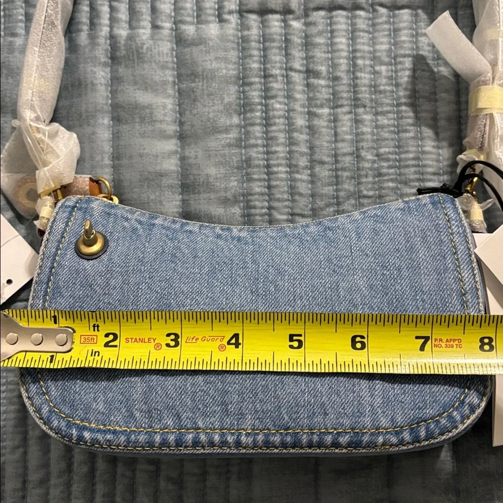 NWT Coach Blue Denim Shoulder Bag - Picture 7 of 9